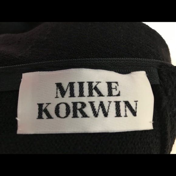 VINTAGE MIKE KORWIN BLACK SWEATER EMRODERED DRESS SIZE M - Picture 8 of 8